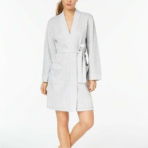 NWT! Charter Club Dove Grey Geo Knit Short Robe